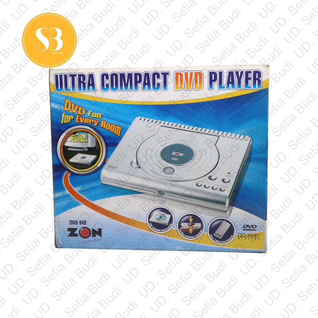 DVD Player Portable Zen ZDVD-640 Baru Cuci Gudang