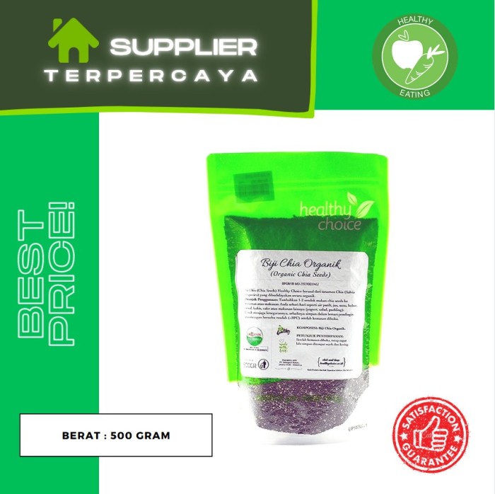 

Healthy Choice Chia Seeds Organik 500 gr | Biji Chia Seed Organic