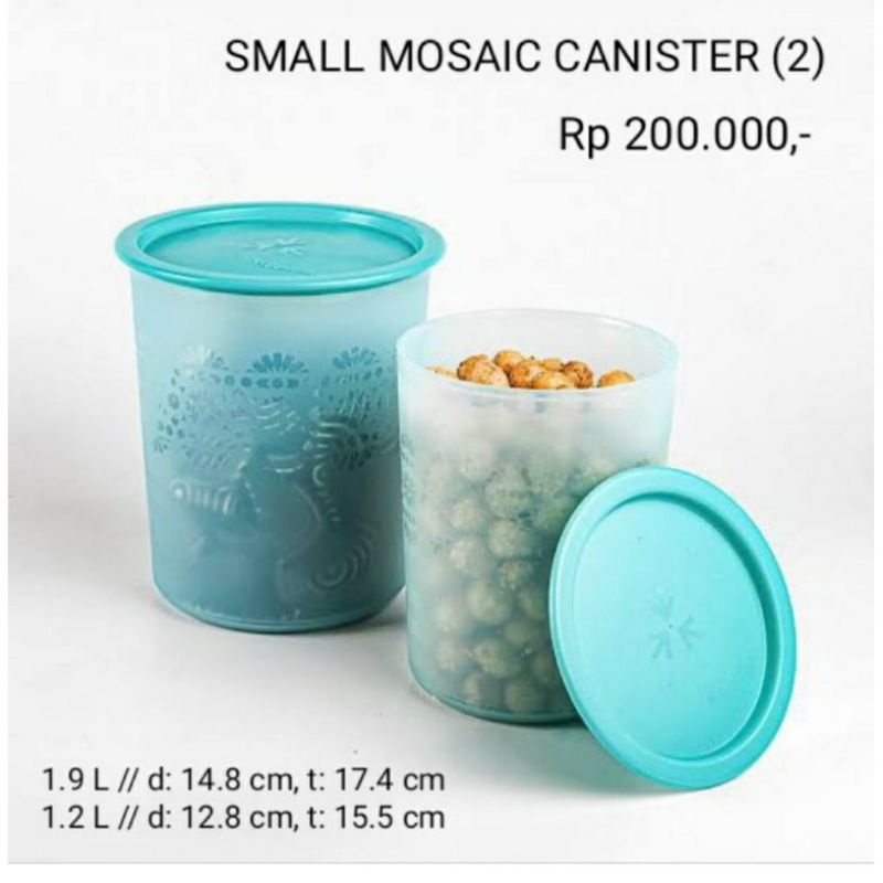 Small Mosaic Canister Tupperware