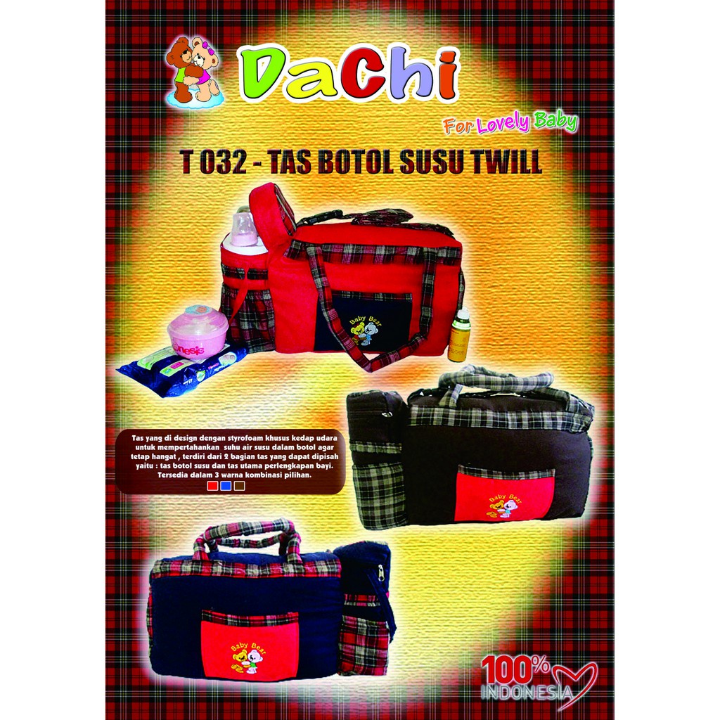 Tas Bayi Traveling Tas Peralatan Bayi / Tas Besar Botol Susu Dachi - T032