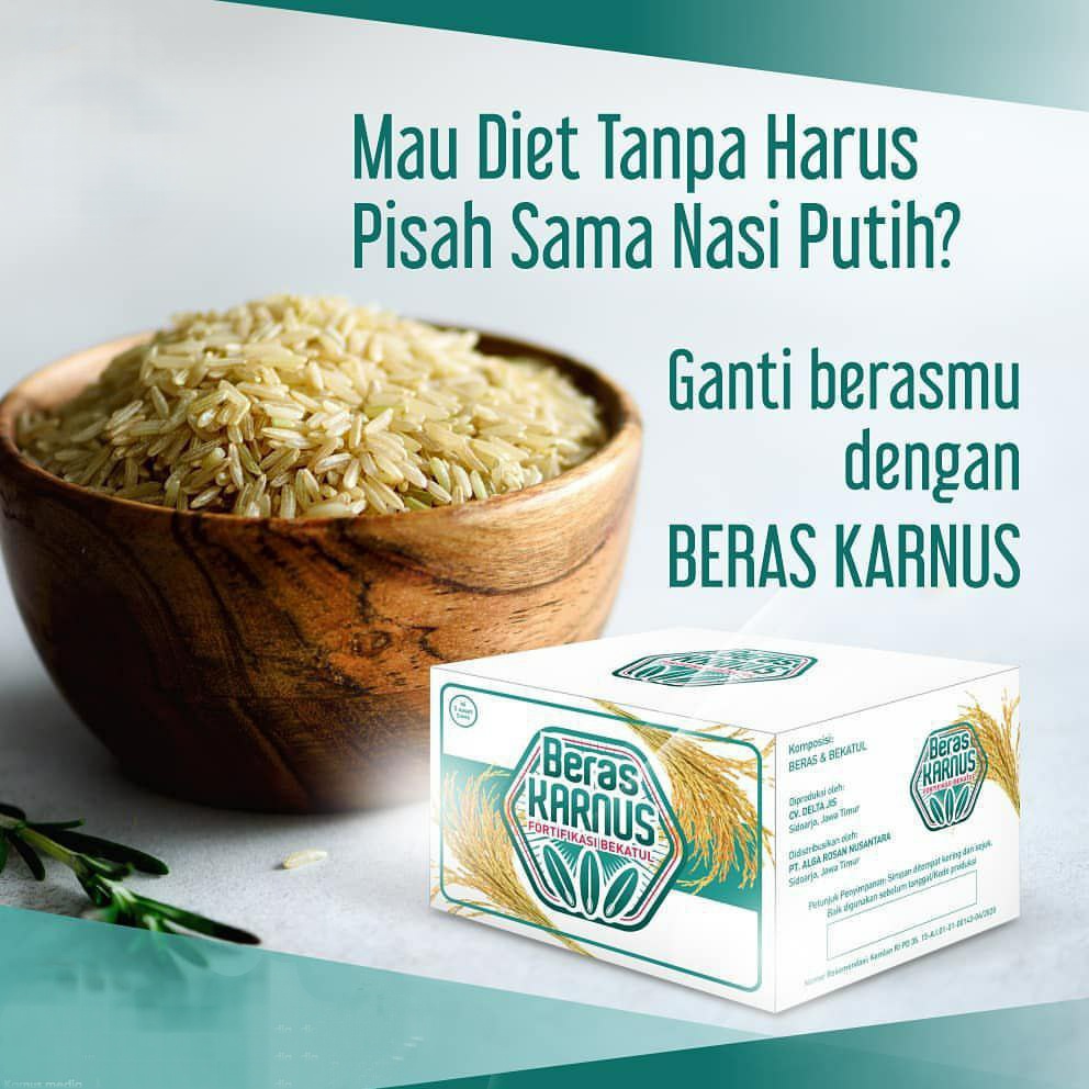 Beras Karnus 500gram Beras Bekatul Obat Diabetes Kolesterol Herbal Organik