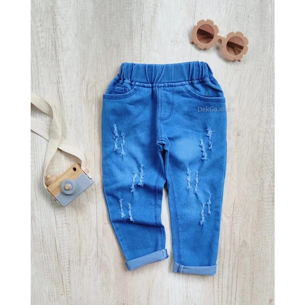 celana Jeans panjang Anak ripped unisex 1th-13thn