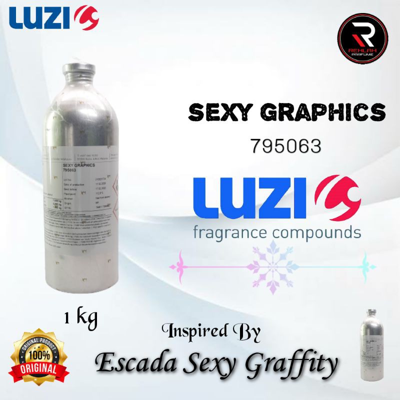 SEXY GRAPHICS BY LUZI.BIBIT PARFUM INSPIRASI AROMA ESCADA SEXY GRAFITY.KEMASAN SEGEL 1KG