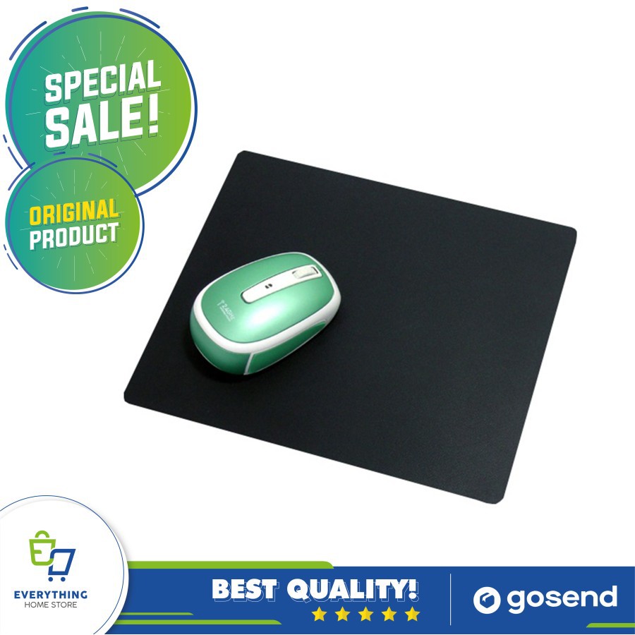 mousepad hitam polos murah ukuran 22x25cm