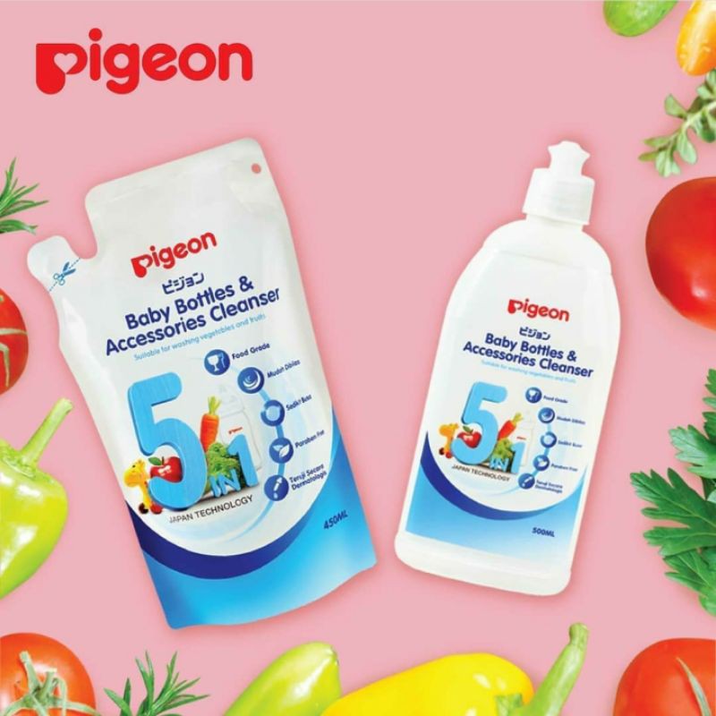 Pigeon Baby Bottle Accessories Cleanser 500ml / Sabun Cuci Botol Bayi LIQUID CLEANSER 500ml BOTTLE