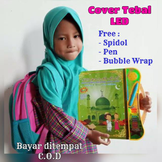 NEW EBOOK UMUM 3 BAHASA GAGANG LAMPU MAGIC BOOK 4 BAHASA SMARTBOOK 4 IN 1 EBOOK MUSLIM 4 BHS LAMPU LED COVER TEBAL