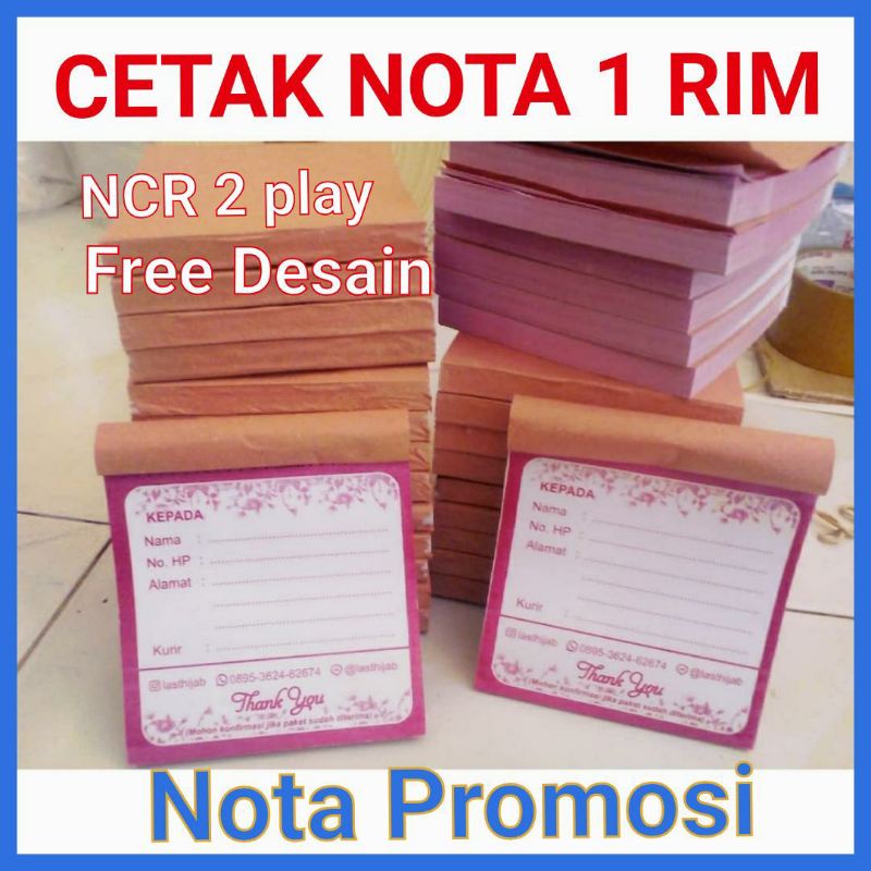 

Nota 2ply 1ply kwitansi pembayaran rangkap 2 kecil
