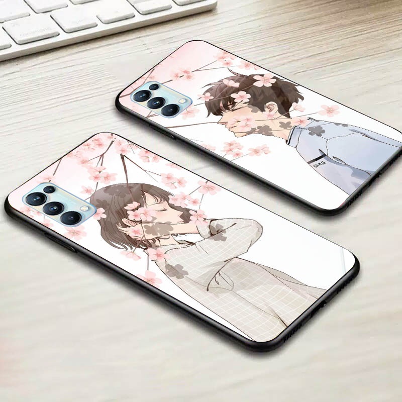 Softcase Glass Oppo Reno 5 - Kaca Anti Pecah - Case Lucu - kesing Oppo Reno 5 - softcase Oppo Reno 5