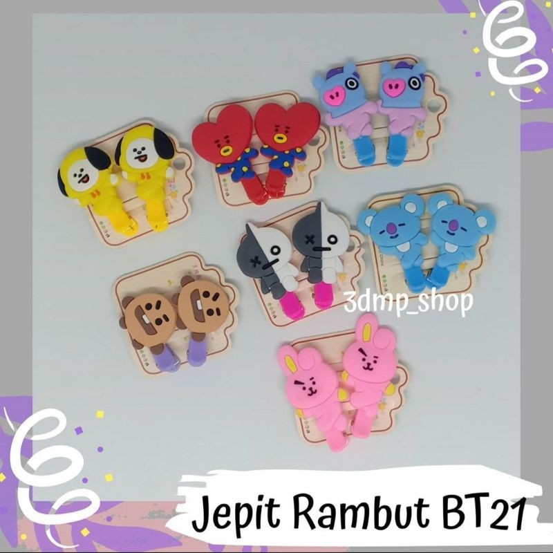 Jepit rambut BT21 BTS Cooky koya van mang chimmy tata