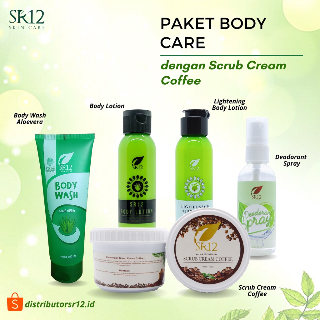 Paket Body Care SR12 Perawatan Tubuh Melembabkan Menghaluskan Mencerahkan Kulit dan Bebas Bau Badan