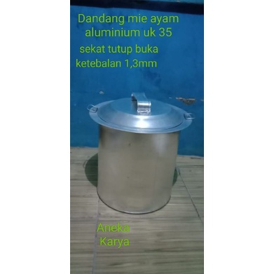 TONG MIE-DANDANG MIE AYAM ALUMINIUM NO 35 SEKAT TUTUP DAN BUKA
