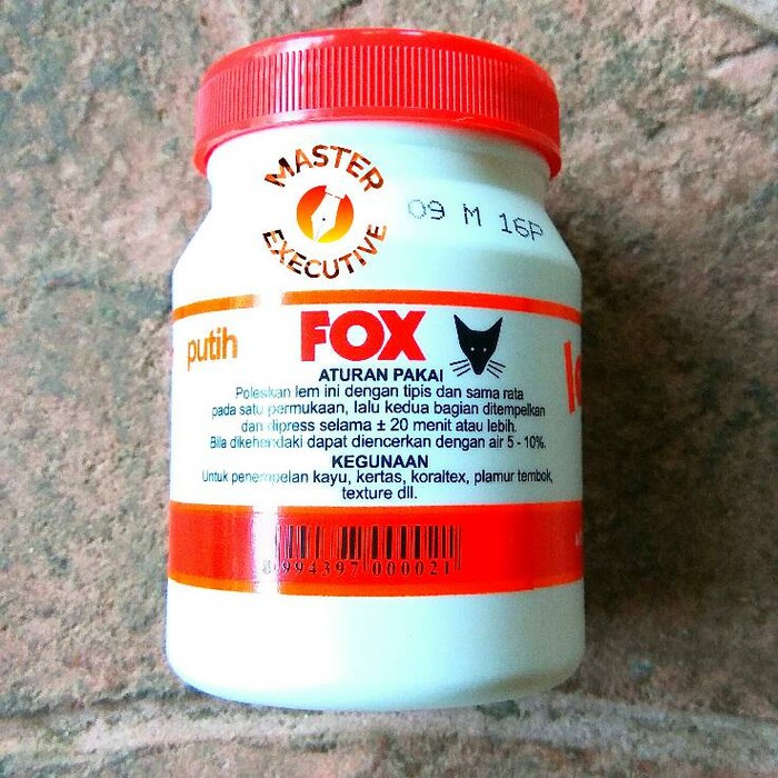 Lem Fox Putih PVAc 150 gram / untuk Plamur Tembok Kayu Kertas Koraltex Texture Slime Squishy