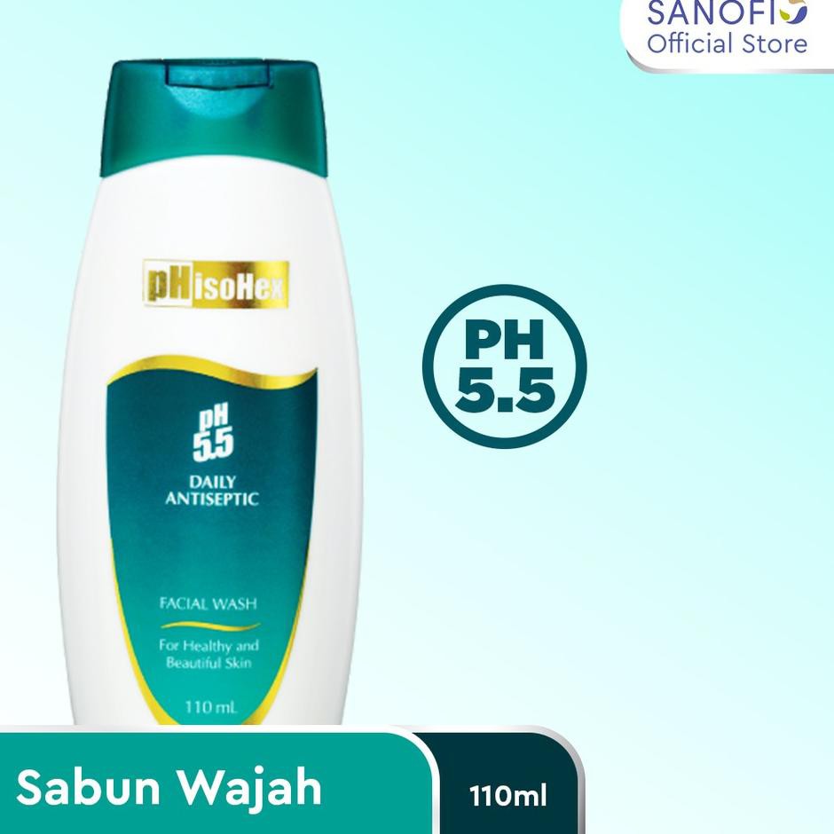 Model Baru Y9A0T Phisohex Facial Wash Sabun Wajah pH 5.5 110ml 96 Serba Murah
