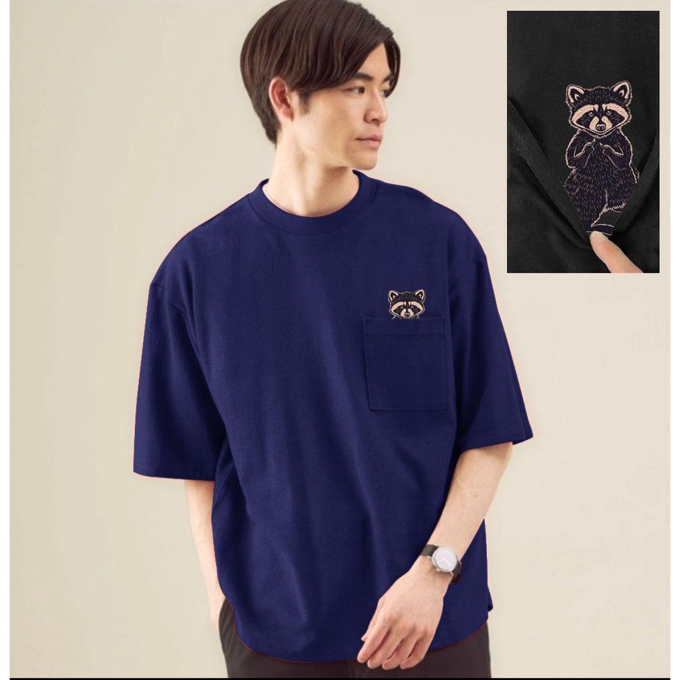 Amspro - Kaos Oversize big size jumbo baju Oversize pria kaos oversize pria Ario Navy