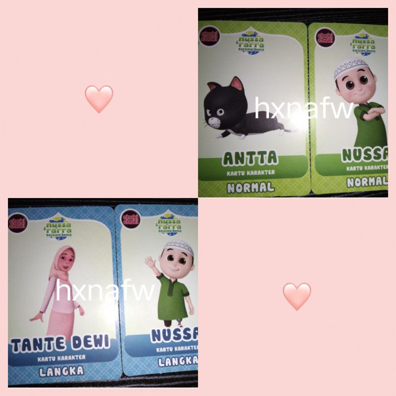 Kartu Choki Choki Nussa Rarra 1 set kartu karakter