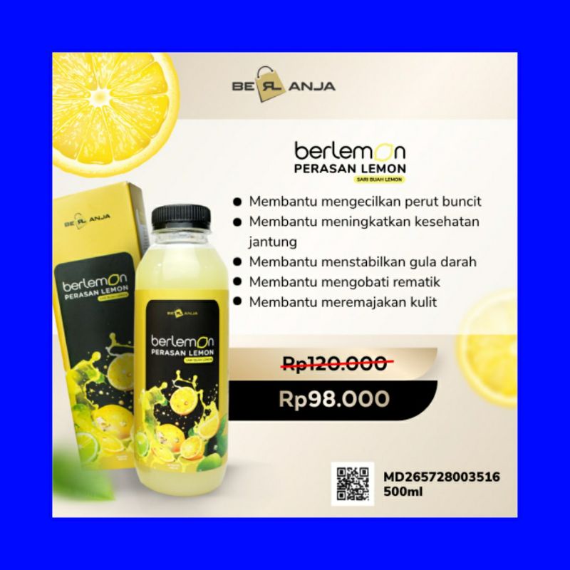 

BERLEMON 500 ML MINUMAN DIET DAN KESEHATAN B ERL LEMON SARI LEMON MINUMAN DIET ALAMI