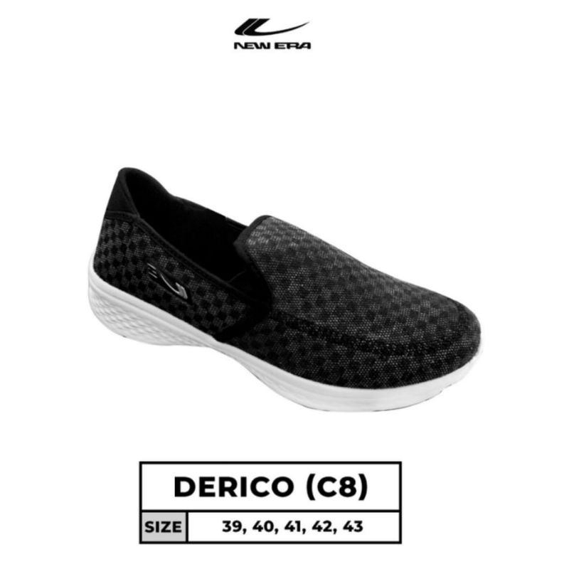 sepatu termurah new era DERICO orginal slip on kekinian Trendy elegant keren