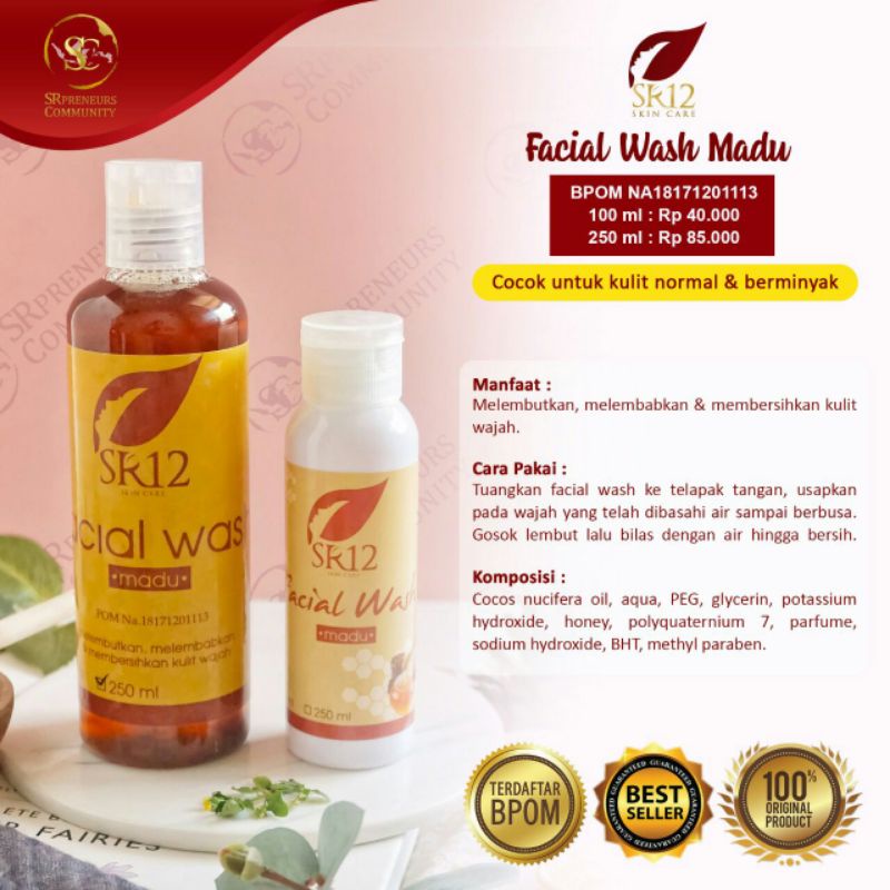 facial wash madu sr12