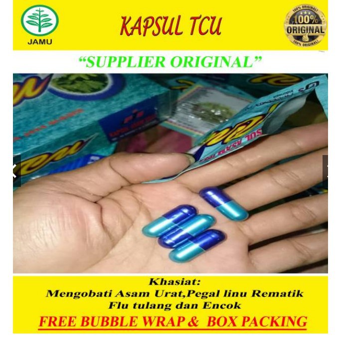 KAPSUL TCU TEN JAMU OBAT ASAM URAT NYERI TULANG PEGAL LINU PEGEL LINU/DI JAMIH 100% ORIGINAL