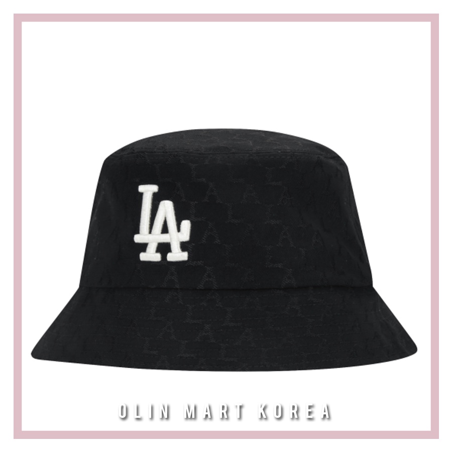MLB Monogram Classic Jacquard Bucket Hat #LA Black