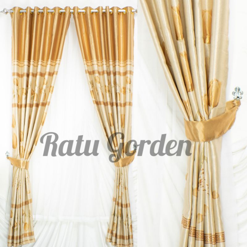 Gorden jendela 1 set murah/Gorden jendela 1 setengah meter/Gorden 1 set murah promo 2 meter