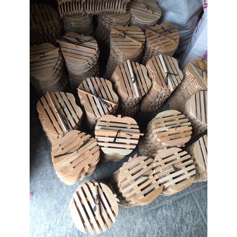 Tatakan panci 16x16 tatakan kayu tatakan piring mangkuk tatakan serba guna