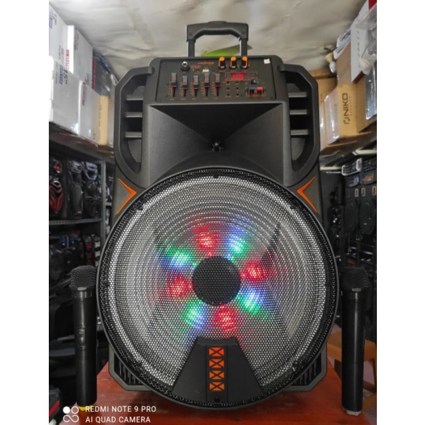PROMO PORTABEL SPEAKER ADVANCE K1506 SALON KOPER AKTIF BLOUTHOT KARAOKE SPEAKER ADVANCE 15 IN INC IN