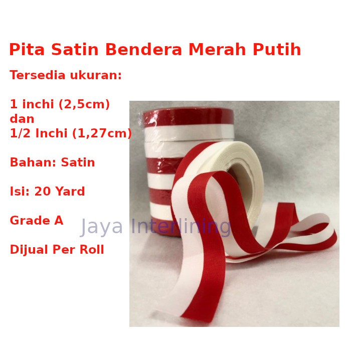 Pita Satin Bendera Merah Putih Premium Grade A