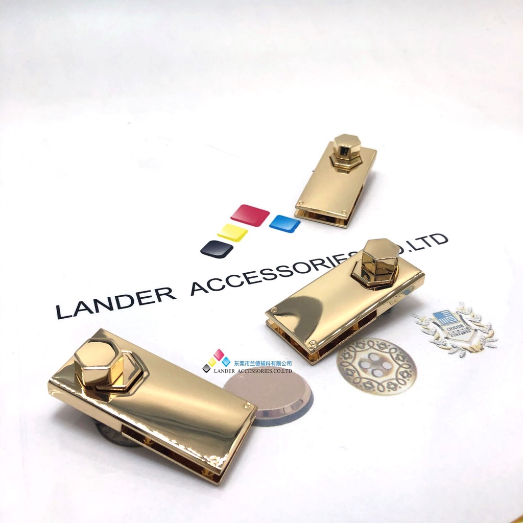 Lander Bag Lock - Turn Lock - Alloy Bag lock - Aksesories Tas - Leather - FX1453