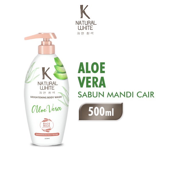 K Natural White Sabun Mandi Cair Aloe Vera Botol 500 ml