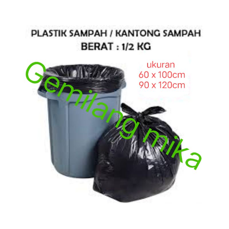 plastik sampah atau kantong sampah hitam murah