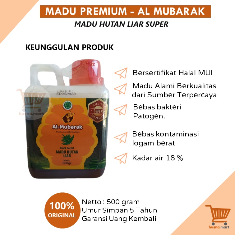 Madu Hutan Liar SUPER Al Mubarak kemasan 500gr Murni Asli