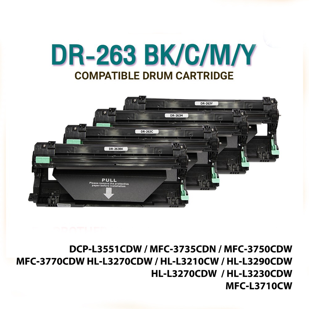 Unit Drum DR-263 Compatible printer laserjet DCP-L3551CDW / MFC-3735CDN / MFC-3750CDW / MFC-3770CDW / HL-L3270CDW / HL-L3210CW / HL-L3290CDW / HL-L3270CDW  / HL-L3230CDW / MFC-L3710CW