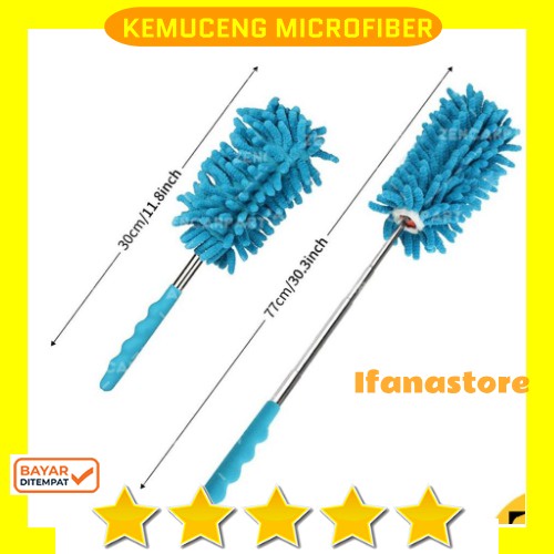 Kemoceng Cendol Mini Microfiber Bisa Panjang Pendek / Kemoceng Microfiber Telescopic Car &amp; Pembersih Debu Duster Mobil