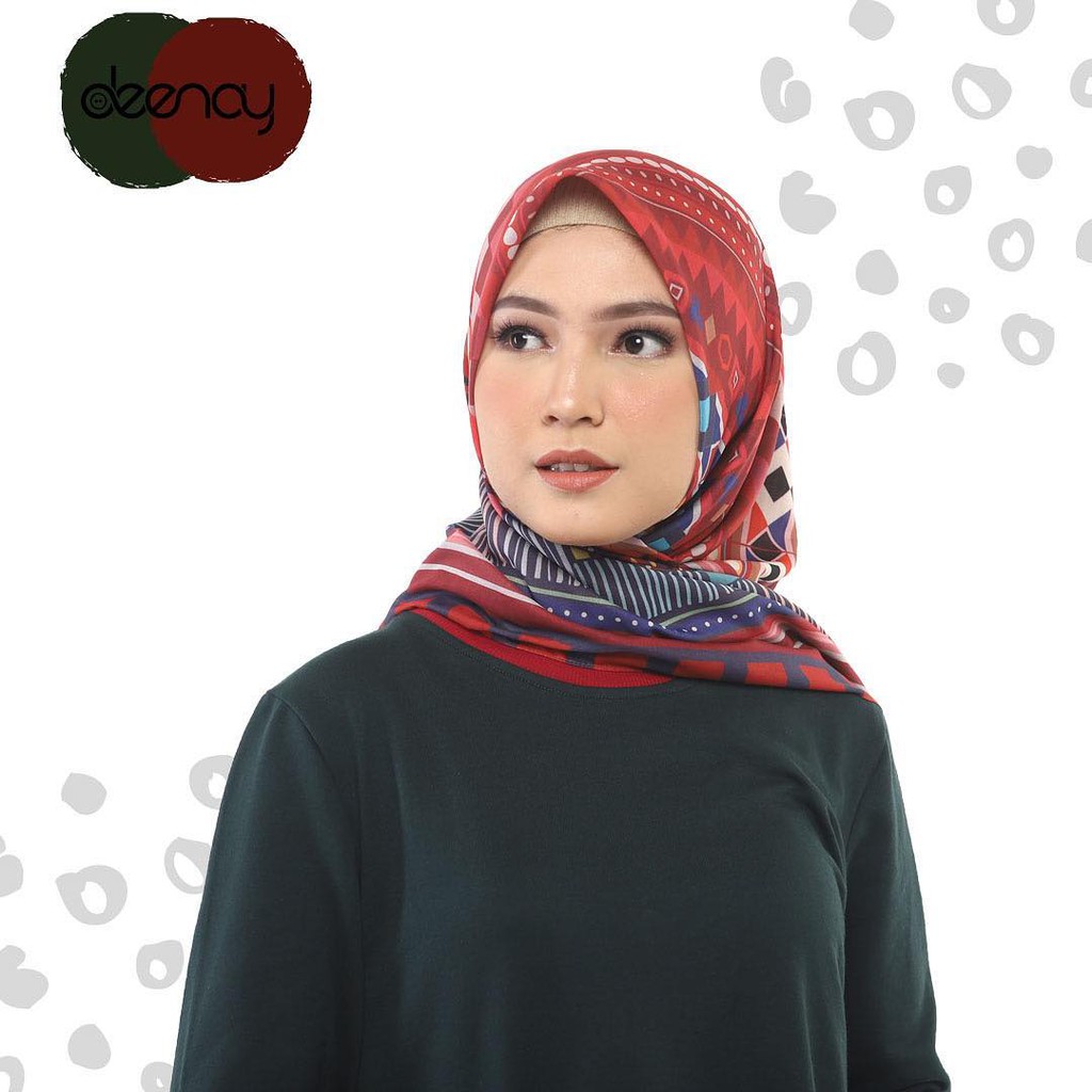 Deenay Red Verde Printed Scarf
