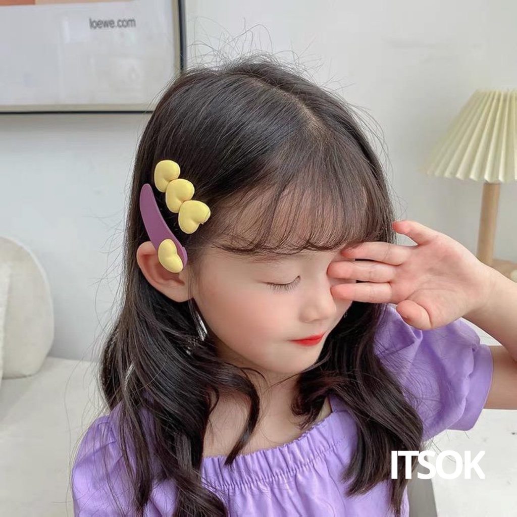 ITSOK Jepitan Anak Lucu 1 SET 2 PCS Gaya Korea Model Love / Hairpin Rambut-HairClips Anak Perempuan/PIN RAMBUT/FASHION BAYI ANAK/AKSESORIS RAMBUT