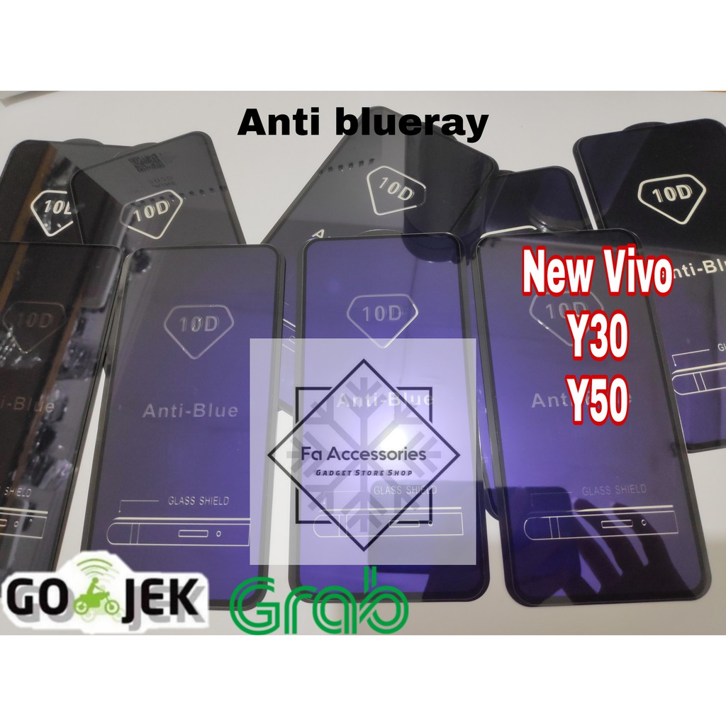 tempered Glass Bluray Anti Blue Light Full 10D 99D vivo y20 y20i y20s y20sg y30 y30i Y30G y50 i s G