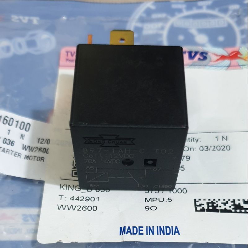 Relay kaki 4 starter TVS KING / TVS KARGO BOX / TVS PICK UP (TVS RODA 3)-2