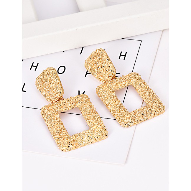 LRC Anting Tusuk Fashion Alloy Square Earrings F3457X