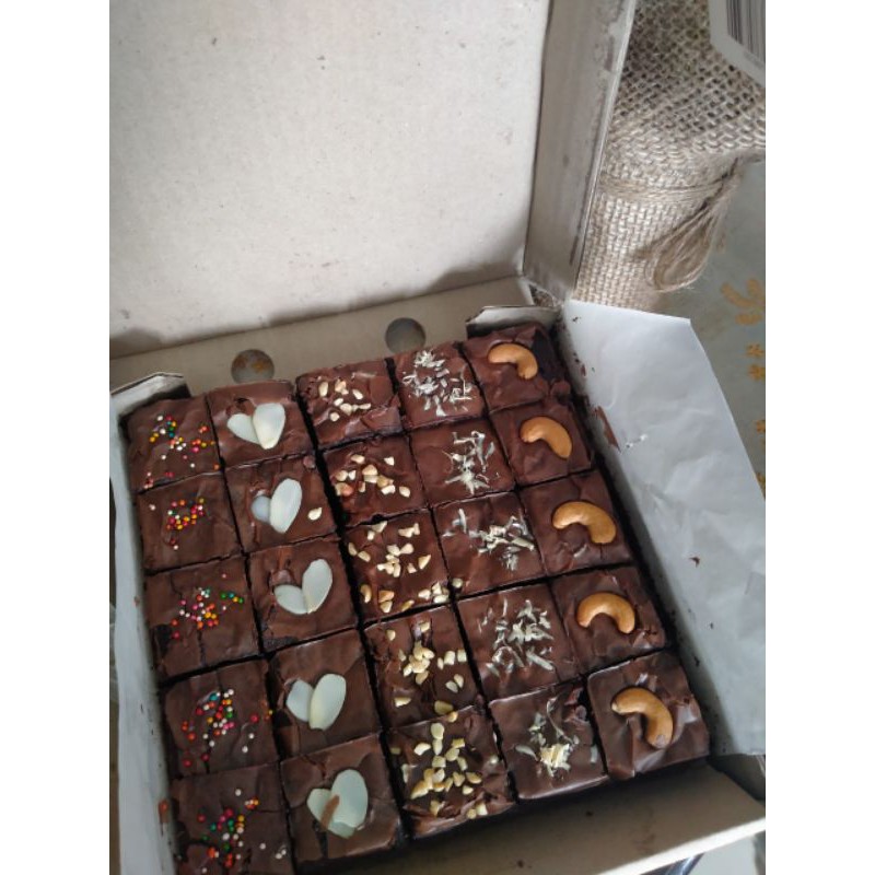 

Fudgy brownies shiny crust