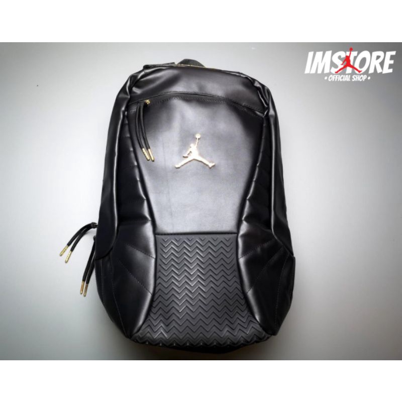 jordan backpack black and gold