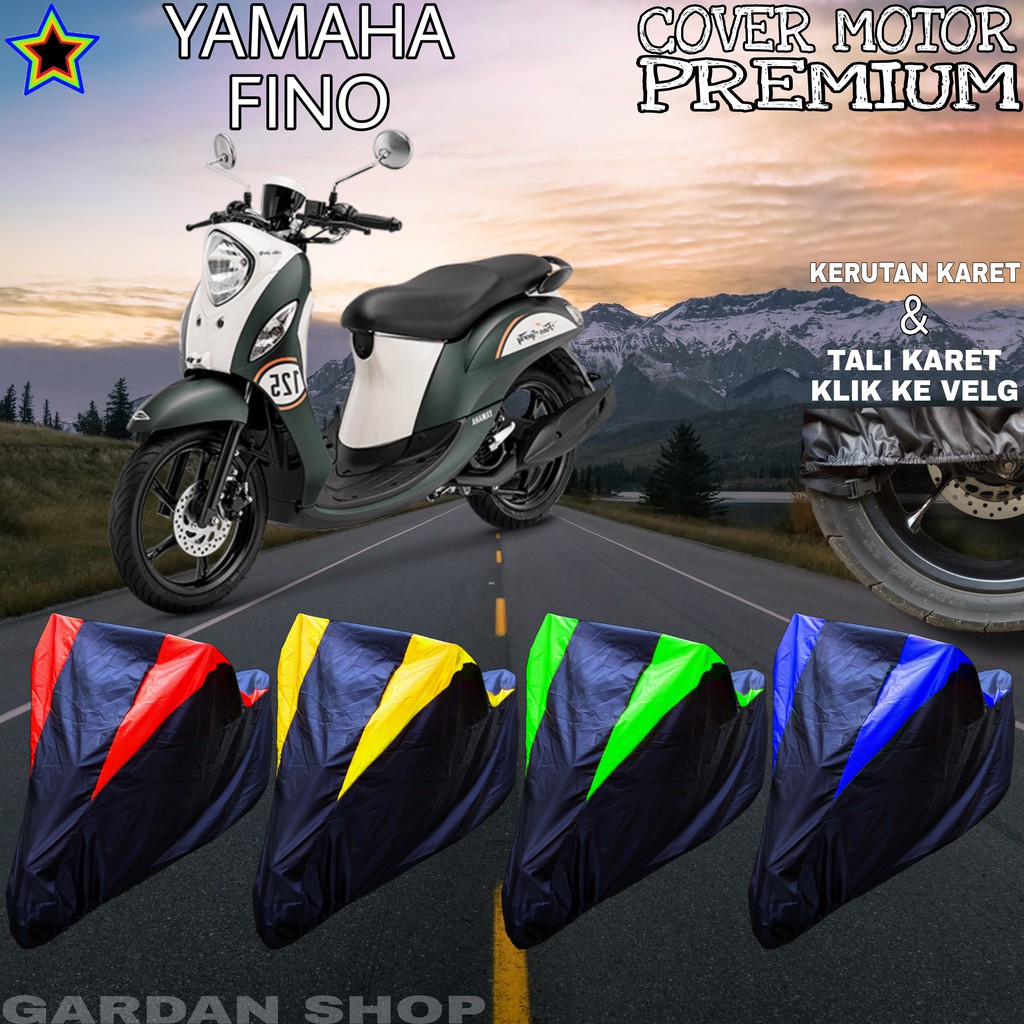 Sarung Motor YAMAHA FINO Hitam KOMBINASI Body Cover Penutup Yamaha PREMIUM