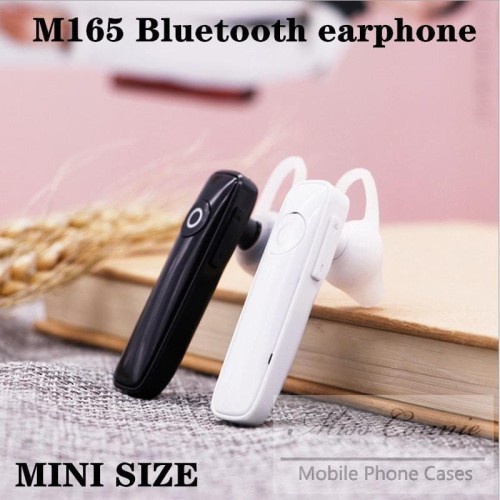 Earphone Wireless Bluetooth Mini Headset M163 M165 Earbud Headphone BONUS Earhook Ear Hook Kabel Charger