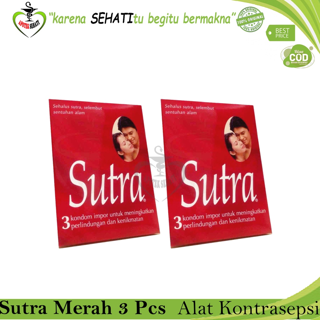 KONDOM SUTRA MERAH ISI  3PCS AMAN TERPERCAYA