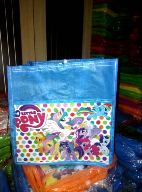 Tas ulang tahun LITTLE PONY 2 kantong utama +kanton dpn cover(0502)