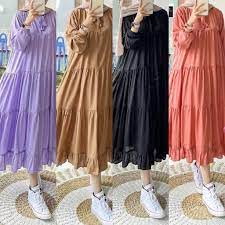 SAFINA MIDI DRESS/L/XXL/TERMURAH/TERLARIS/KEKINIAN/KOREAN STYLE/PAKAIAN WANITA