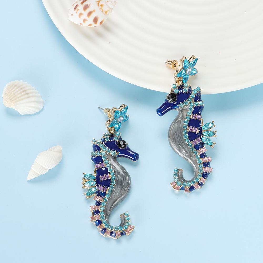 Preva Anting Anting Berbentuk Kuda Laut Pesta Perhiasan Fashion Jewelry Ear Studs