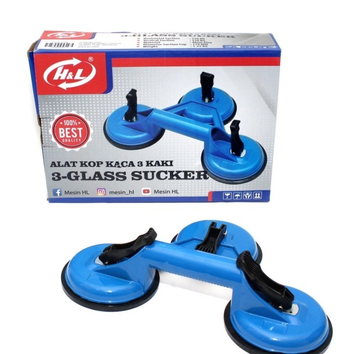 PROMO RICHU Kop Kaca 3 LEG Kaki Glass Suction Cup  skls sellery