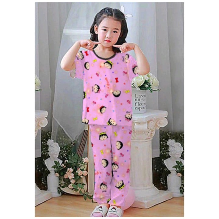 VF - Setelan baju playful colour anak print cp / setelan anak cp unisex 3-8 tahun