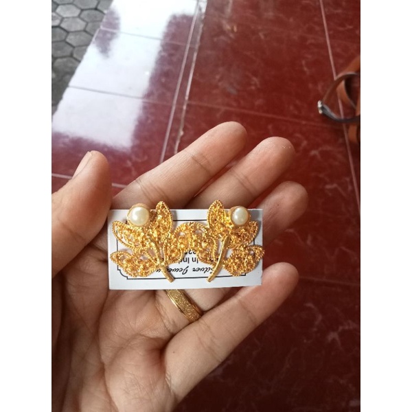 subeng Bali anting Bali tembaga lapis emas